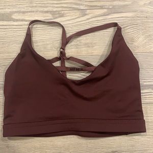 Maroon Nike sports bra